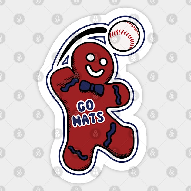 Washington Nationals Gingerbread Man Sticker by Rad Love